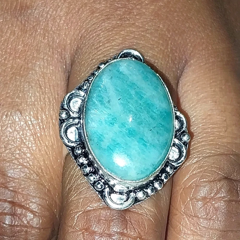 Vintage Elegant 925 Silver and Turquoise Ring Sz 7